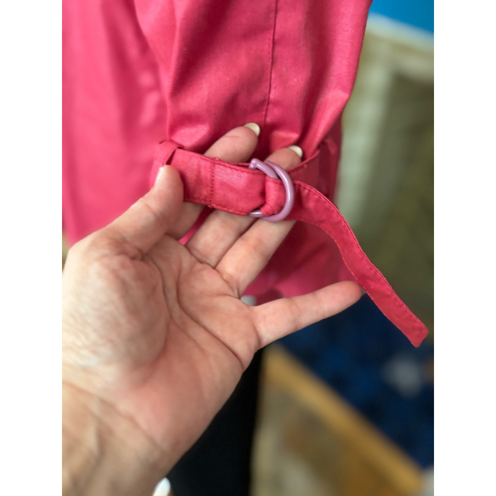 Vintage Totes II Red Trench Coat Size 8 - Picture 3 of 5